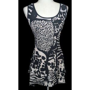 Vintage 90s Gitane Canada Black And White Dress